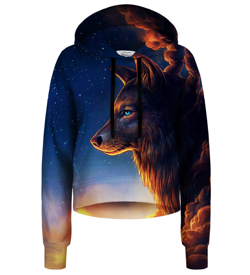 Night Guardian cropped hoodie