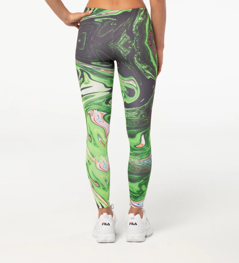 Green Split leggings