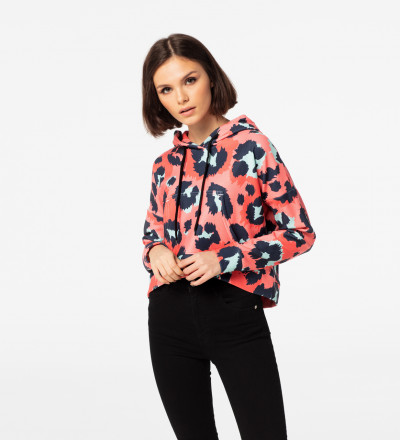Crop hoodie Panther Skin