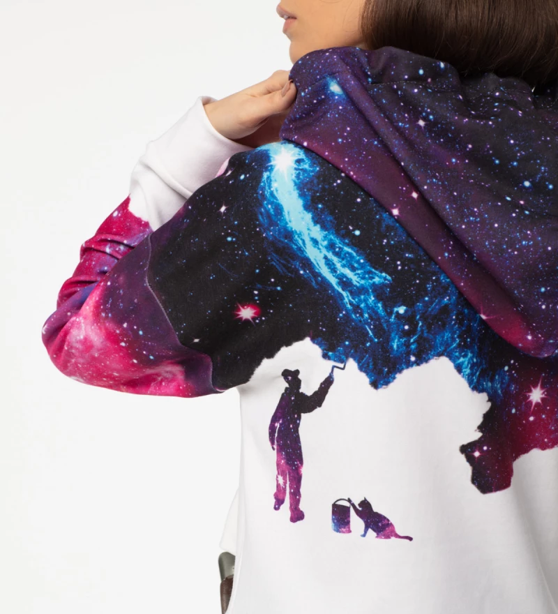Painter cropped hoodie without pocket