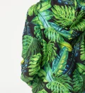 Tropical cropped hoodie without pocket