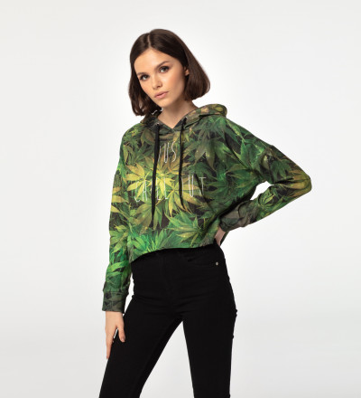 Crop hoodie Weed