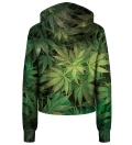 Weed cropped hoodie