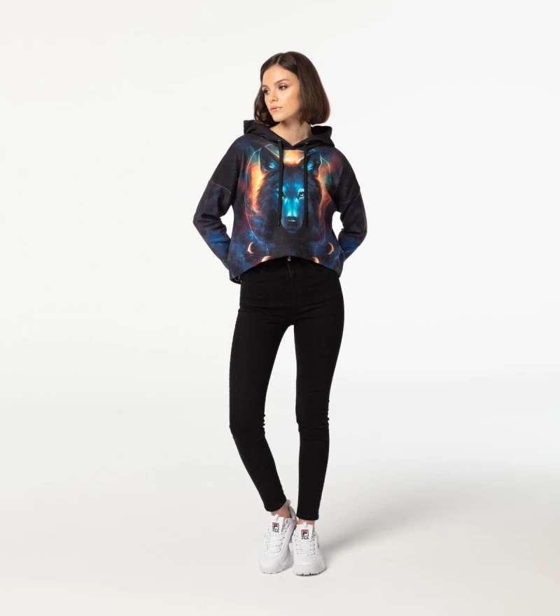 Dream Catcher cropped hoodie without pocket