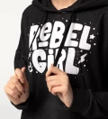 She's a rebel cropped hoodie