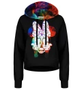 Rebel Girl Gradient cropped hoodie without pocket