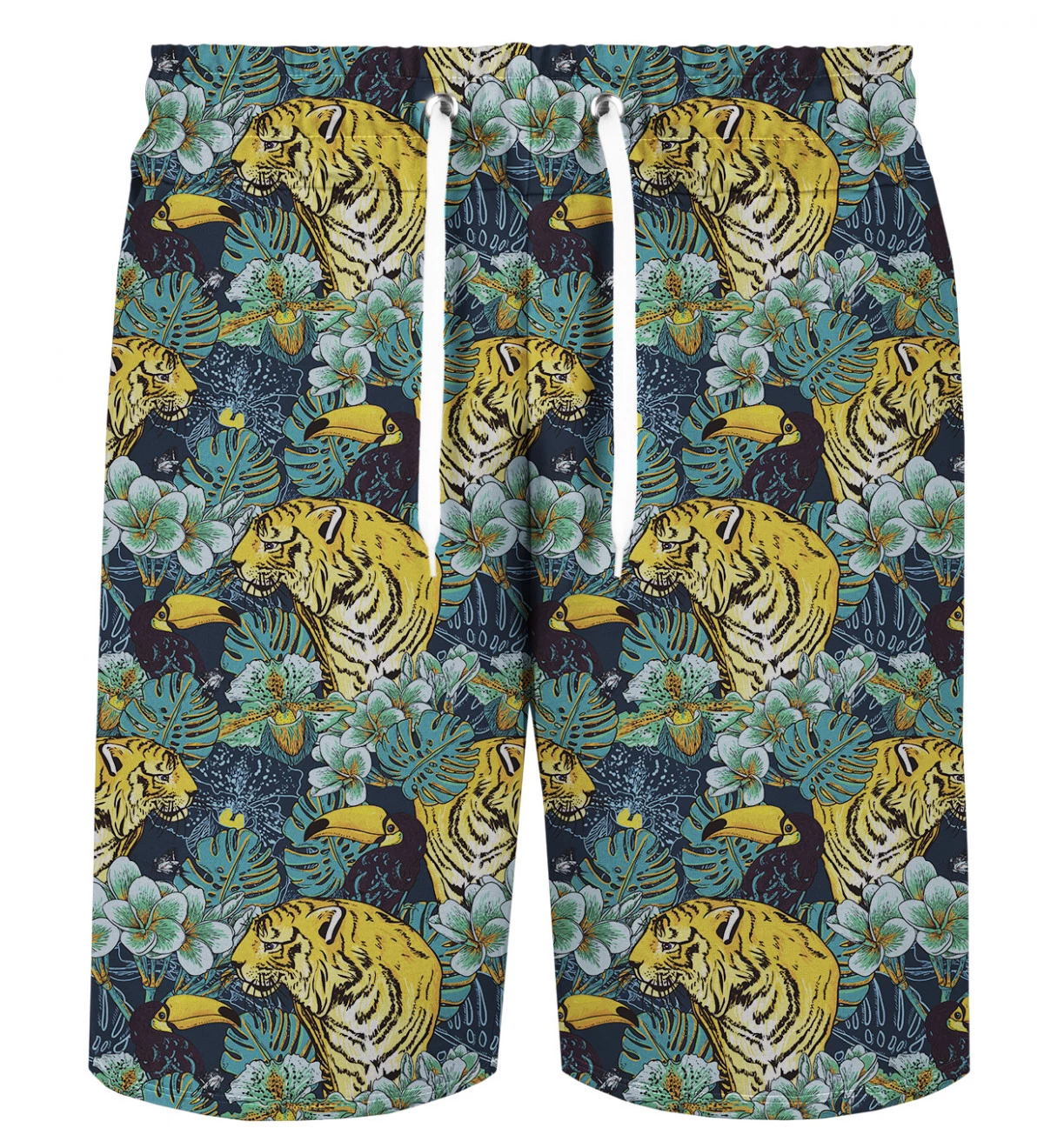 Mens tiger print on sale shorts