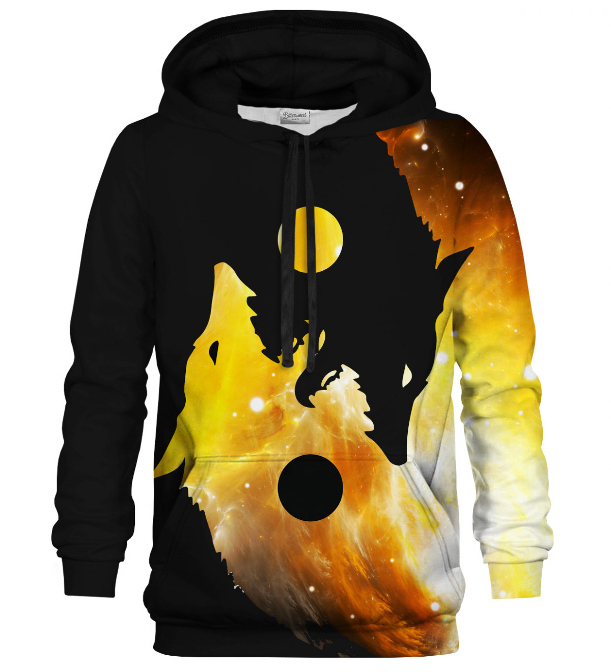 yin and yang wolf hoodie