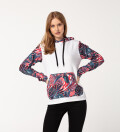 Abstract Flowers womens cotton hoodie