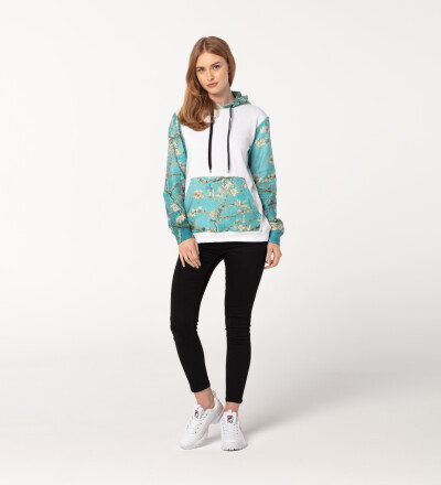 Almond Blossom women's cotton hoodie