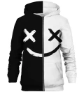 B&W Face zip up hoodie