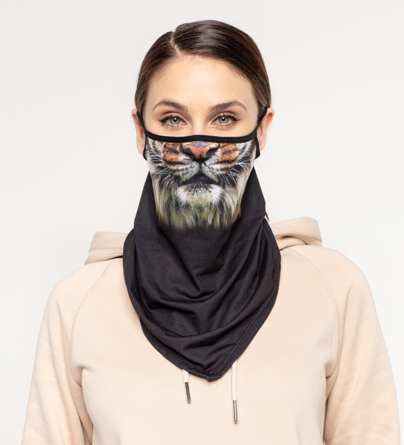 Tiger womens bandana face mask