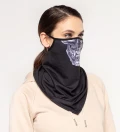 Grey Skull womens bandana face mask