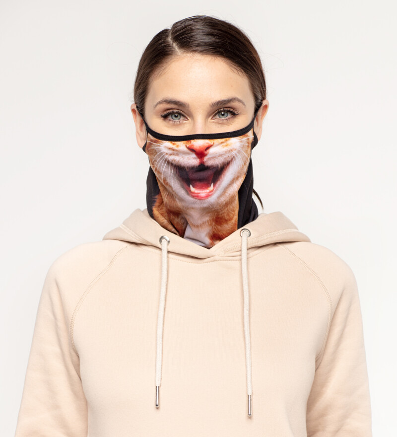 Cat Smile womens bandana face mask