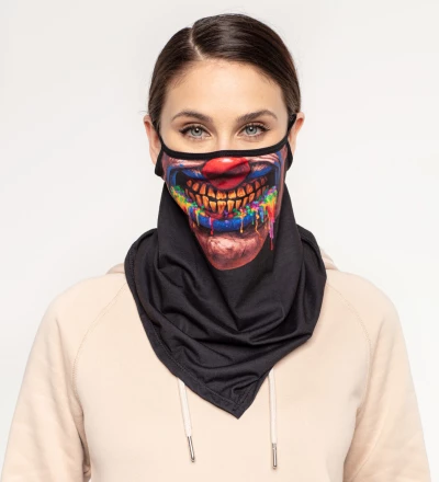Masque facial bandana pour femme Clown