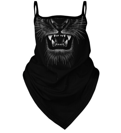 Black Tiger womens bandana face mask
