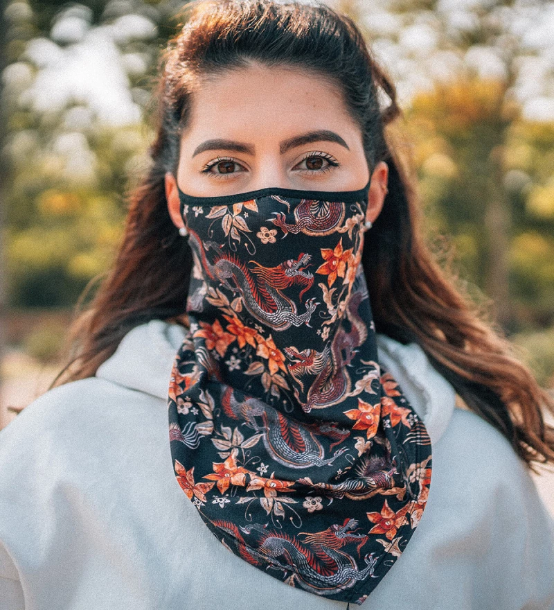 Masque facial bandana pour femmes de quarantaine