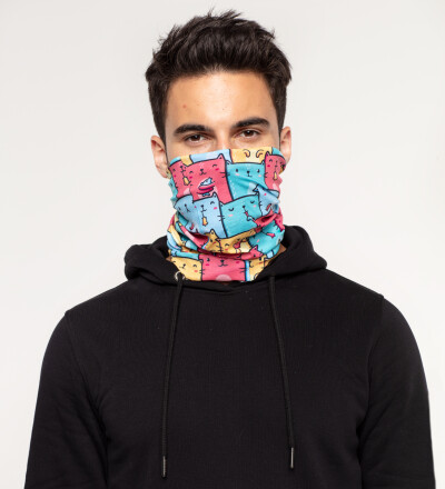 Colorful Cats Pattern neck warmer