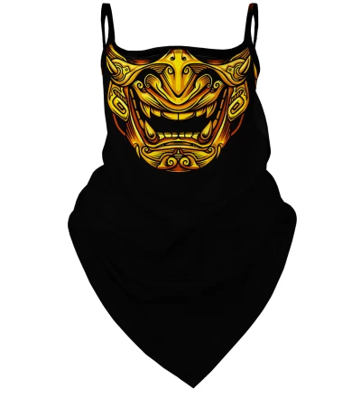 Golden Samurai bandana face mask