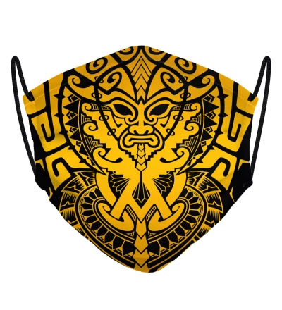 Golden Polynesian face mask