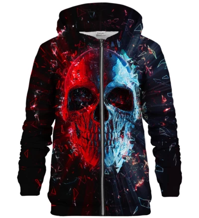 Glass Skull zip up hoodie