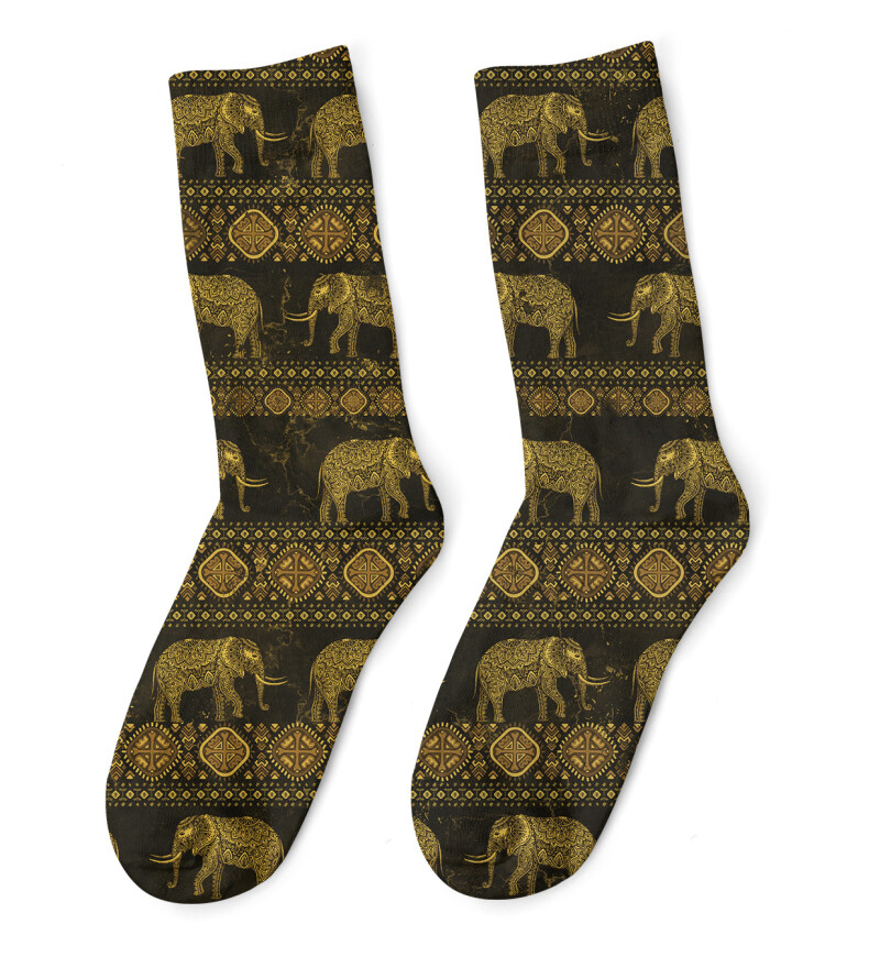 Golden Elephants Socks