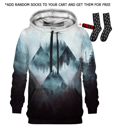 Printed Hoodie - Geometric Forest