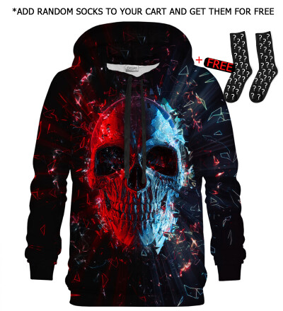 Printed Hoodie - Glass Skull