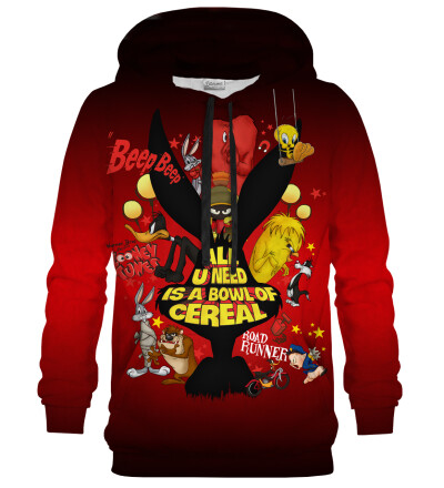 Bowl of cereal red hoodie