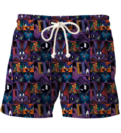 Space Jam pattern swim shorts