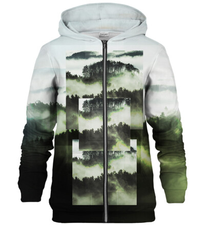 Square Forest Green zip up hoodie