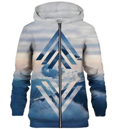 Geometric Clouds zip up hoodie