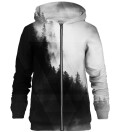 Geometric Forest Grey zip up hoodie