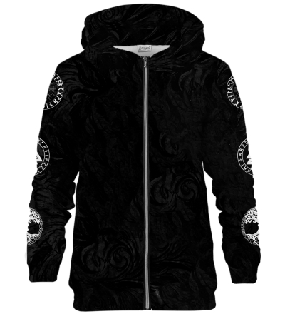 Nordic Hraesvelgr Black zip up hoodie