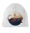 Yin and Yang Wolves men's beanie