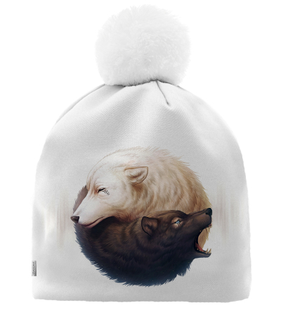 Tuque pour femme Yin and Yang Wolves