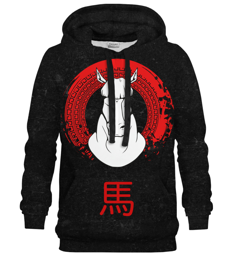 Chinese Horse Black hoodie