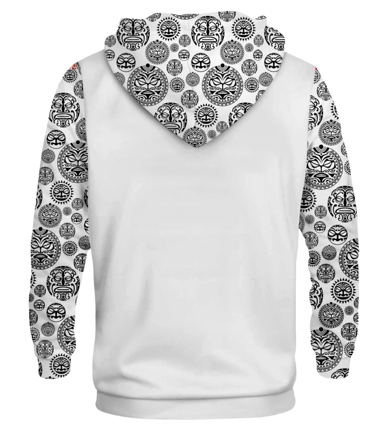 Polynesian Pattern Cotton hoodie