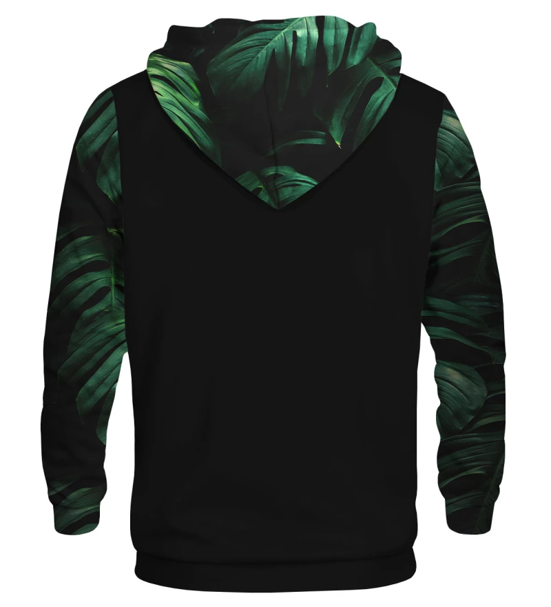 Tropical Jungle black Cotton hoodie