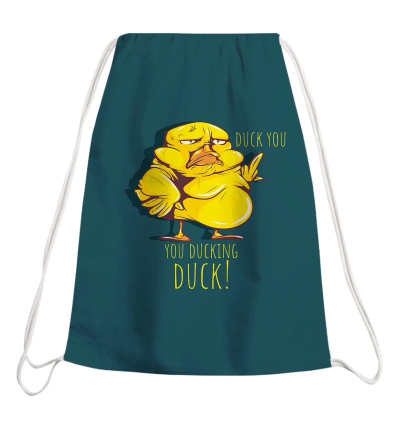 Ducking Duck drawstring bag