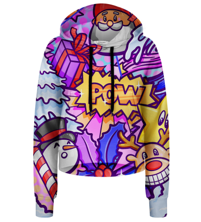Christmas Doodle cropped hoodie