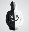 B&W Face hoodie