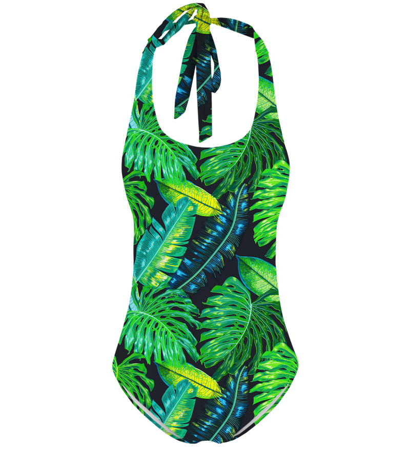 Tropical Open back swimsuit