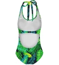 Tropical Open back swimsuit