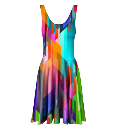Rozkloszowana sukienka Geometric Explosion