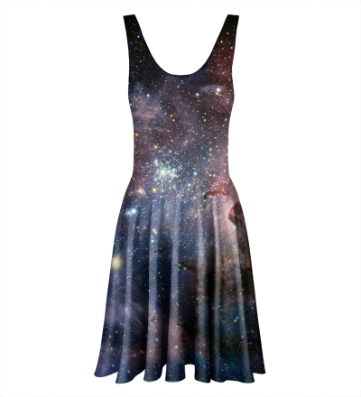 Rozkloszowana sukienka Purple Galaxy