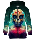 Space Aztec Skull zip up hoodie