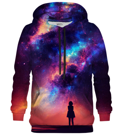 Looking at galaxy hoodie