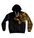 Sweat à capuche oversize Polynesian Tiger Gold