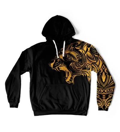 Bluza z kapturem oversize Polynesian Tiger Gold